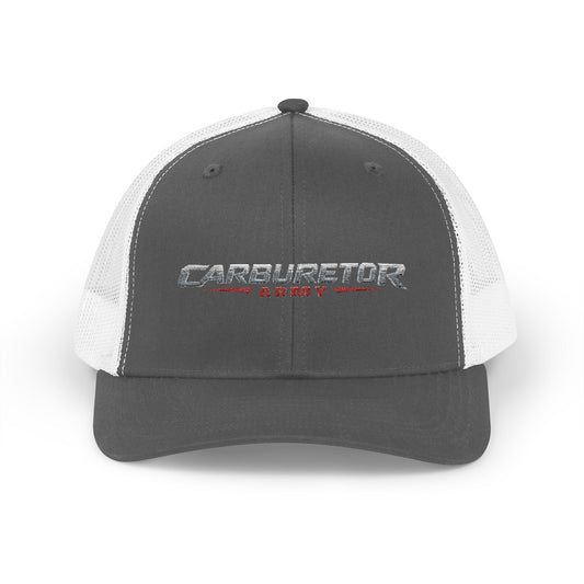 Survivor Embroidered Trucker Cap — Distressed Patriotic Snapback