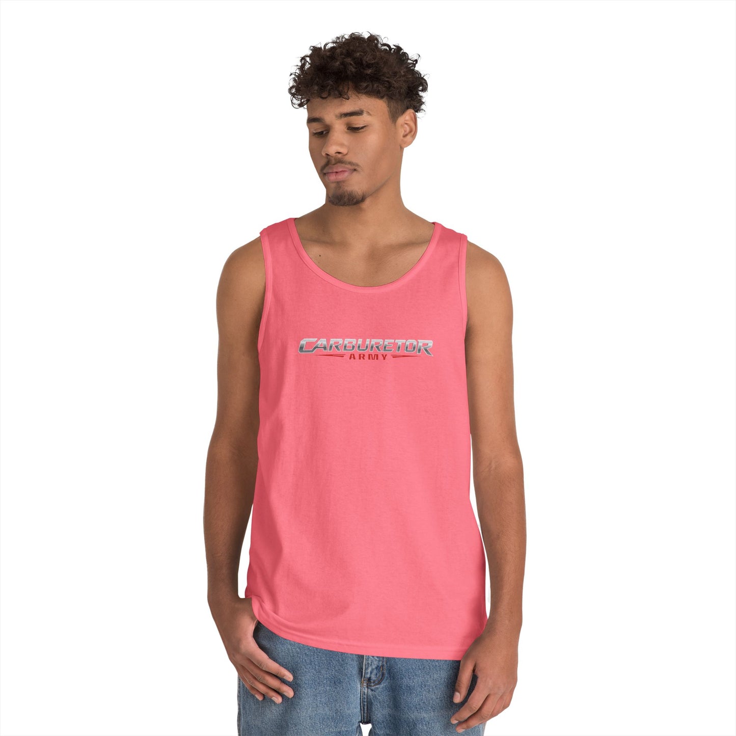 Carburetor Remix Tank Top — Minimalist Retro Racing Logo Tank