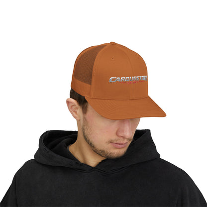 Survivor Embroidered Trucker Cap — Distressed Patriotic Snapback