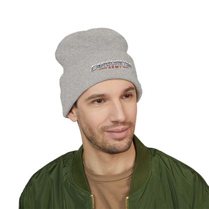 Cuffed Beanie — Carburetor Army Embroidered Logo Winter Hat