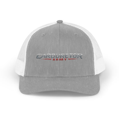 Survivor Embroidered Trucker Cap — Distressed Patriotic Snapback