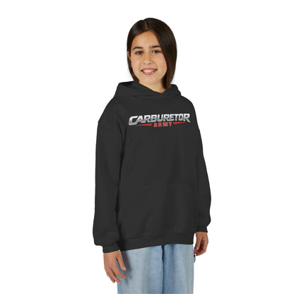 Youth Hoodie — "Carburetor Army" Logo Pullover