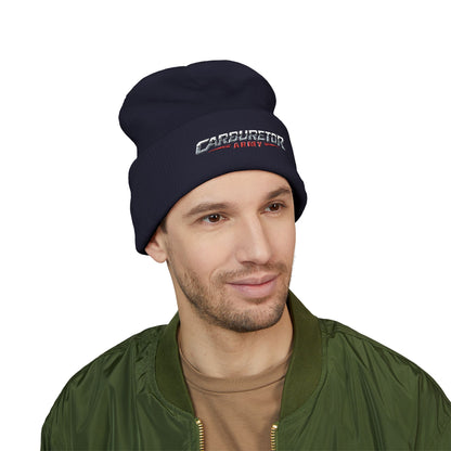 Cuffed Beanie — Carburetor Army Embroidered Logo Winter Hat