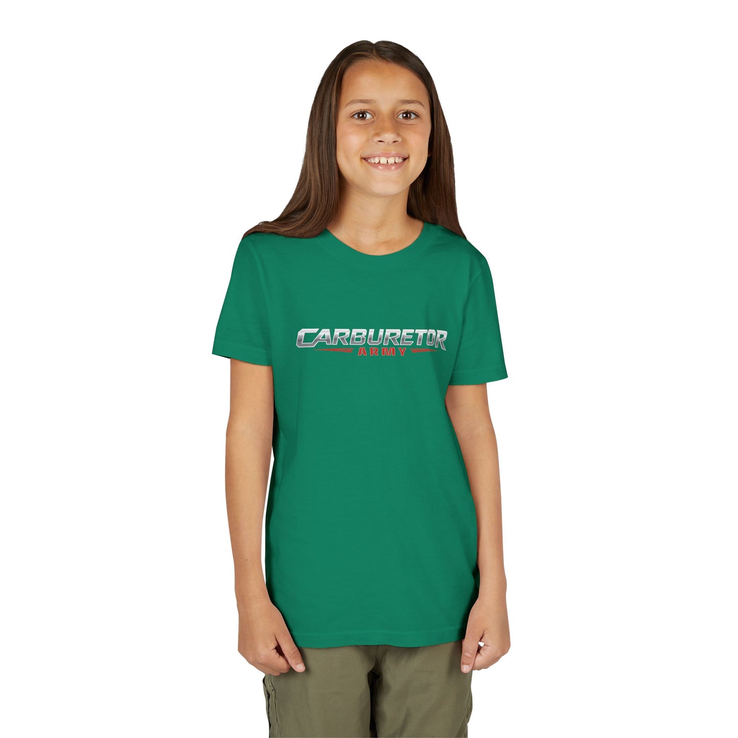 Youth Tee — "Carburetor Army" Racing Logo Shirt
