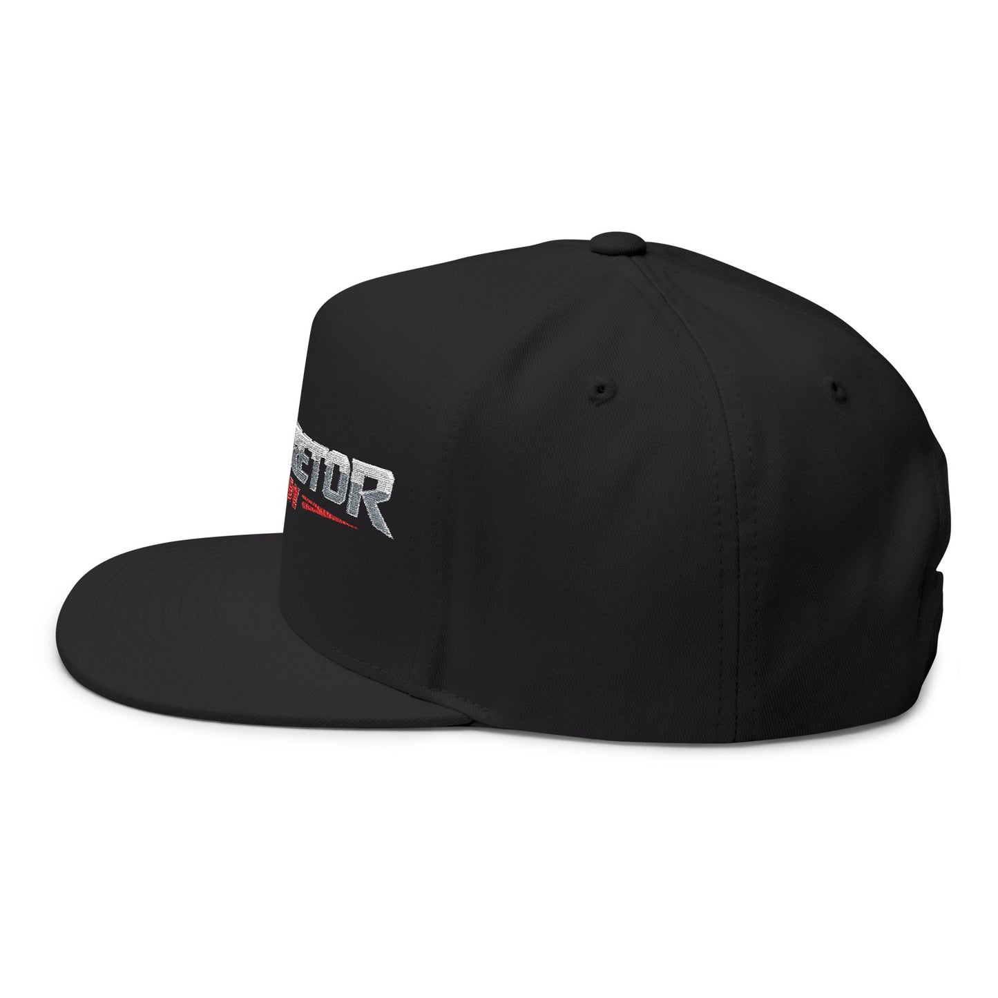 Flat Bill Cap — "Carburetor Army" Embroidered Snapback Hat