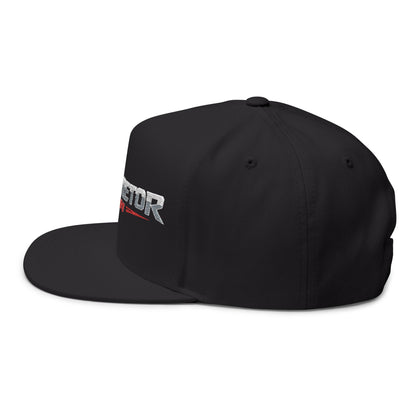 Flat Bill Cap — "Carburetor Army" Embroidered Snapback Hat
