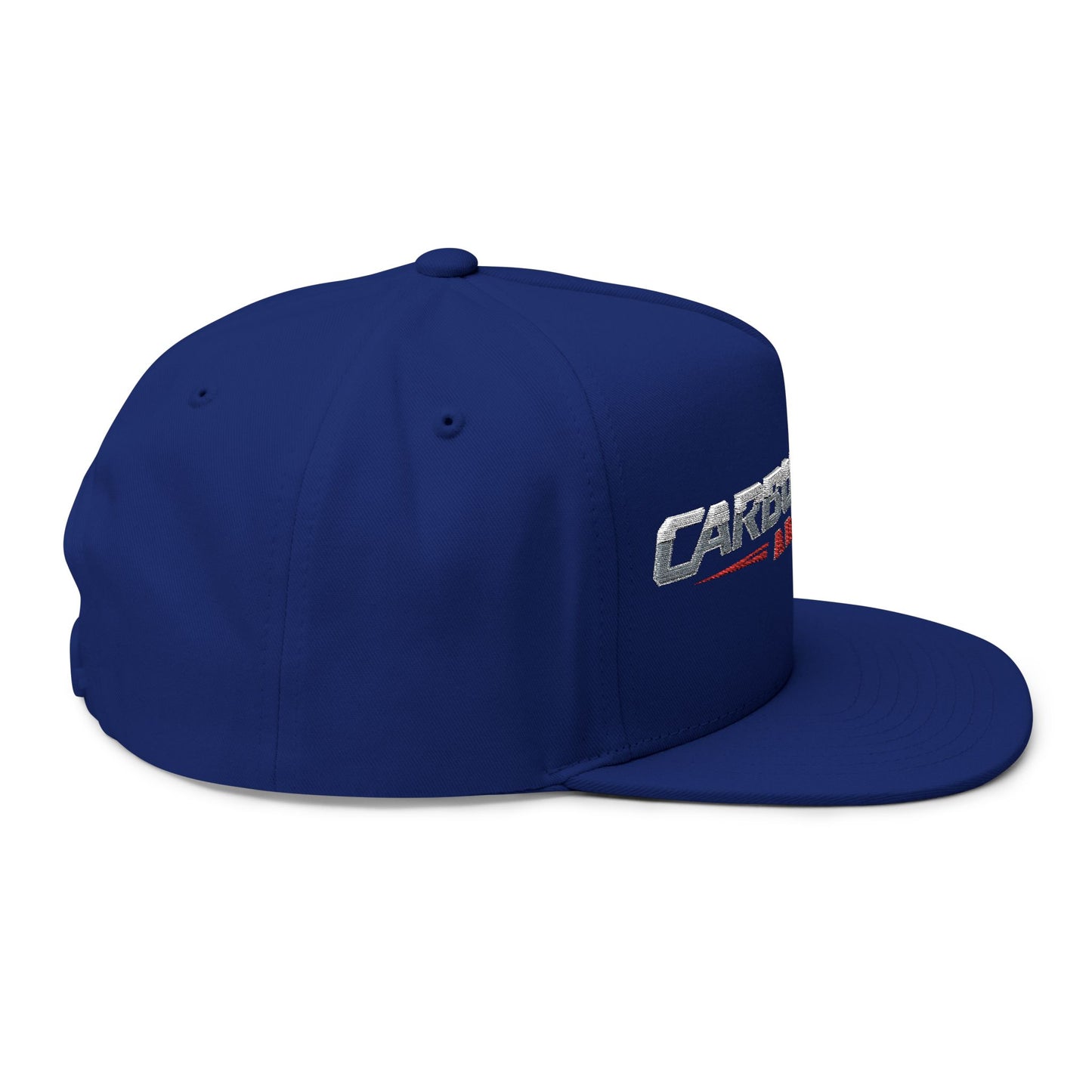 Flat Bill Cap — "Carburetor Army" Embroidered Snapback Hat