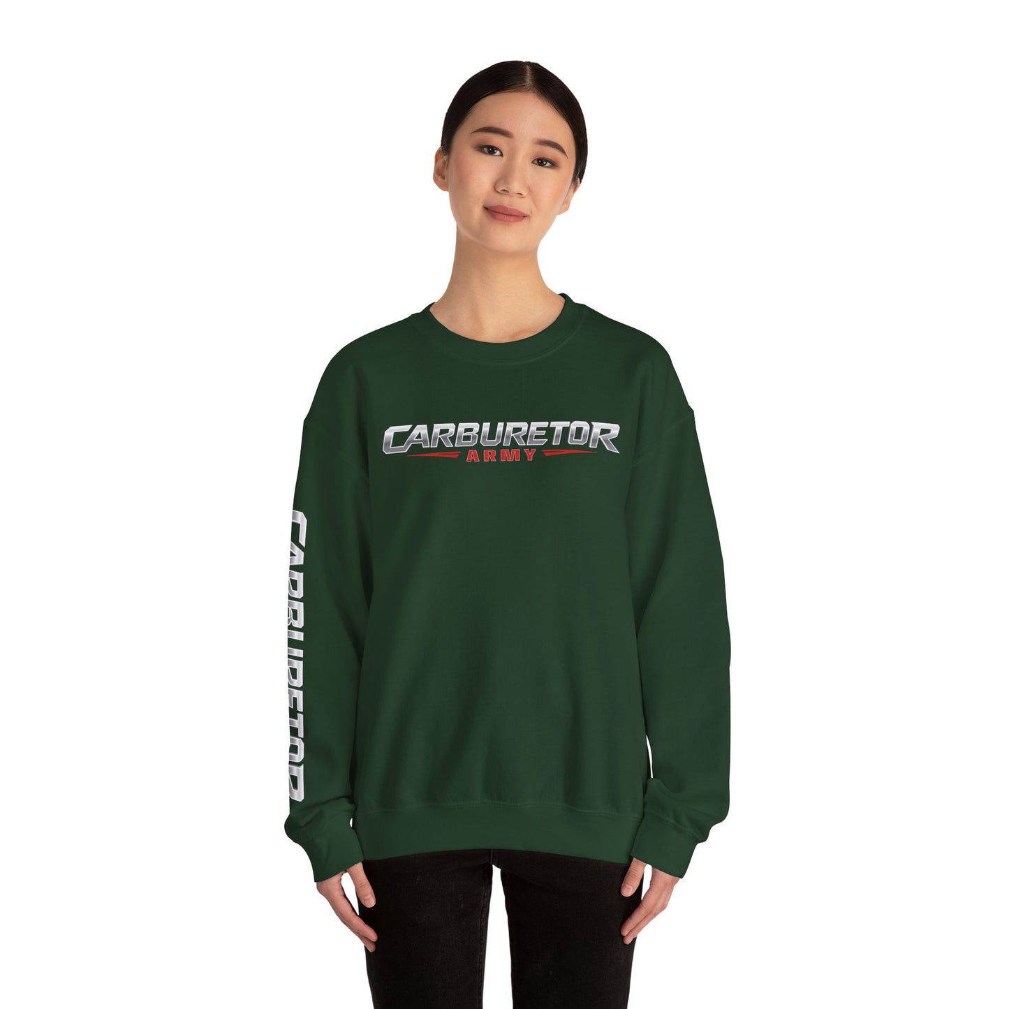 Crewneck Sweatshirt — “caburetor army”