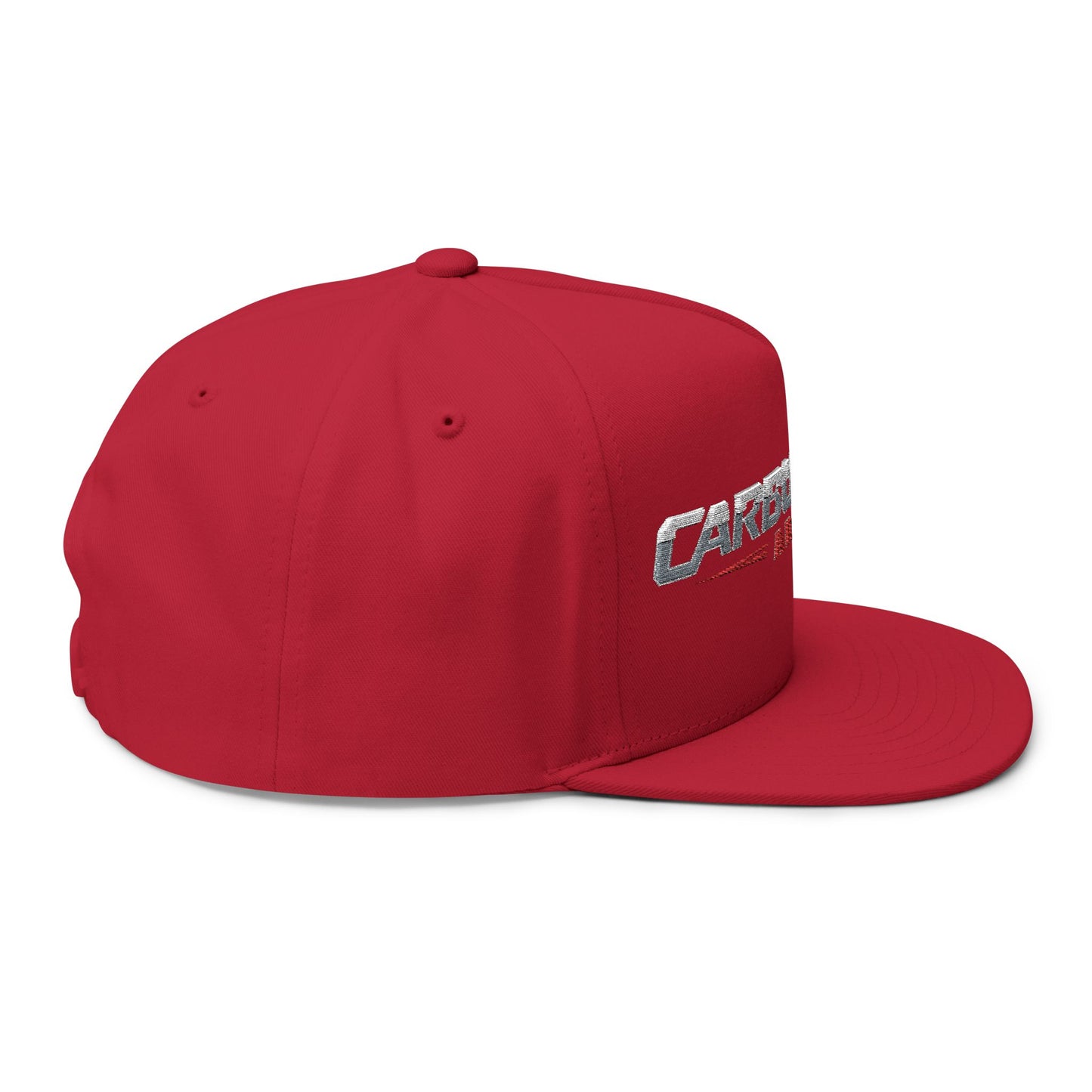 Flat Bill Cap — "Carburetor Army" Embroidered Snapback Hat