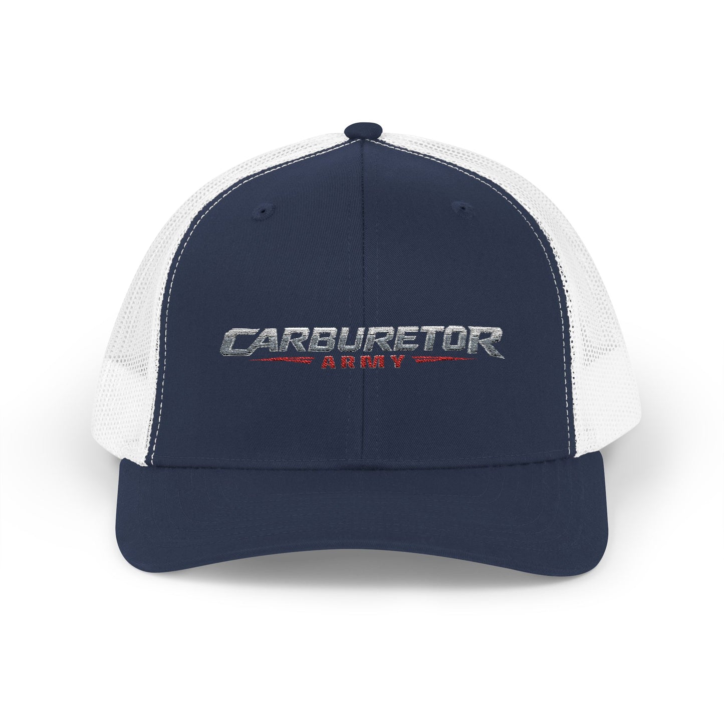 Survivor Embroidered Trucker Cap — Distressed Patriotic Snapback
