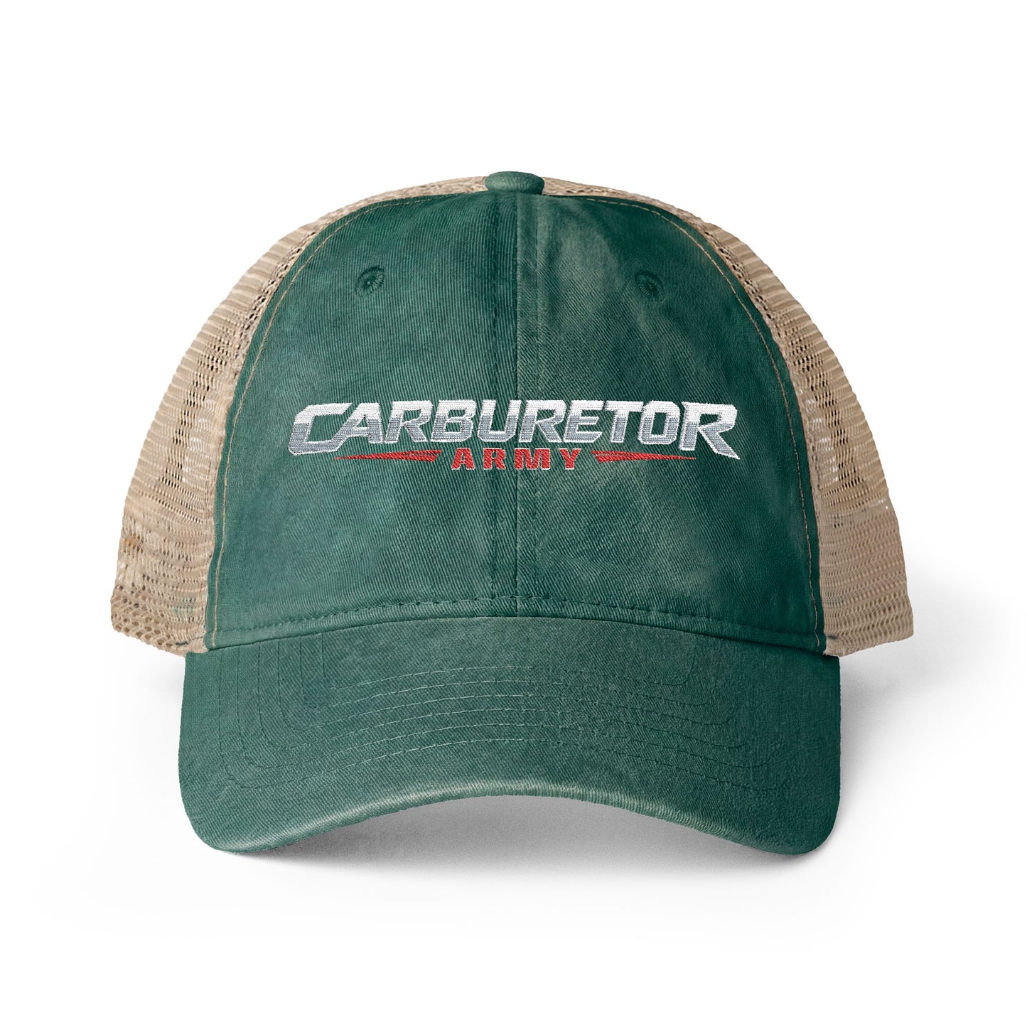 Women's Washed Mesh-Back Cap with pony tail hole