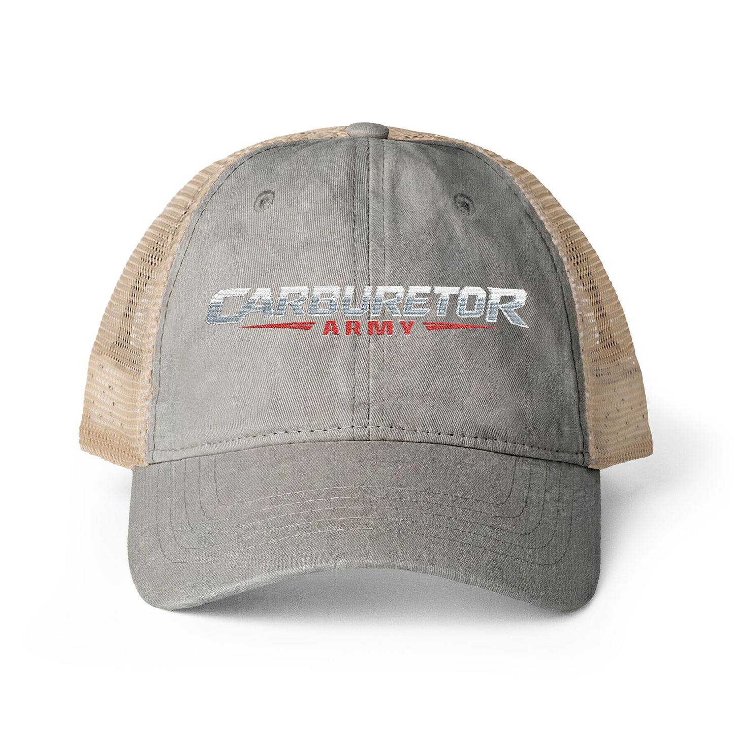 Women's Washed Mesh-Back Cap with pony tail hole