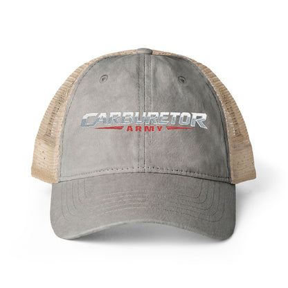 Women's Washed Mesh-Back Cap with pony tail hole