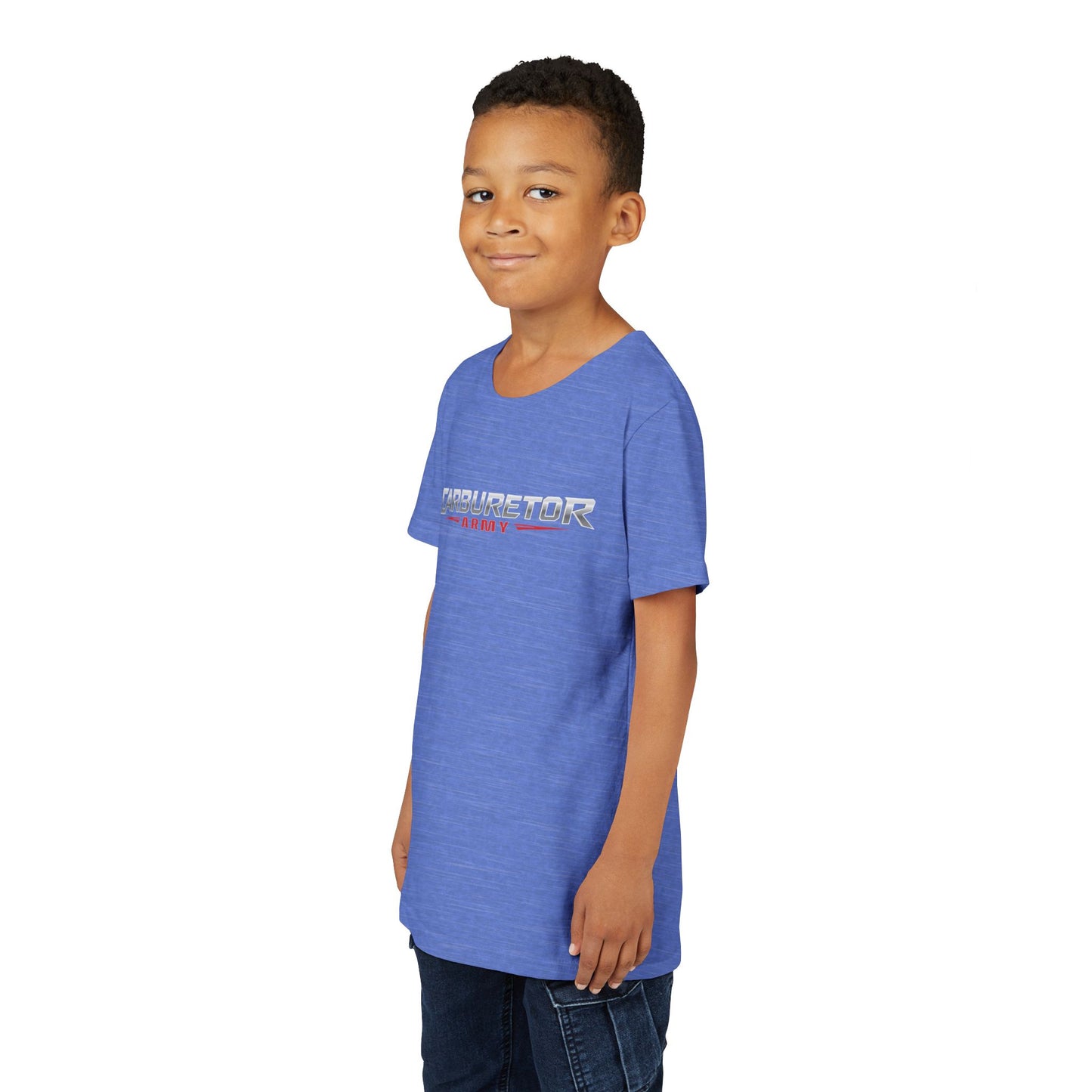 Youth Tee — "Carburetor Army" Racing Logo Shirt