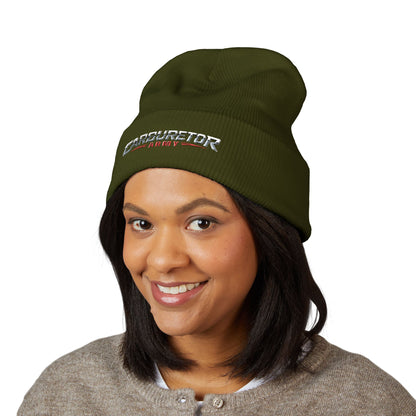 Cuffed Beanie — Carburetor Army Embroidered Logo Winter Hat
