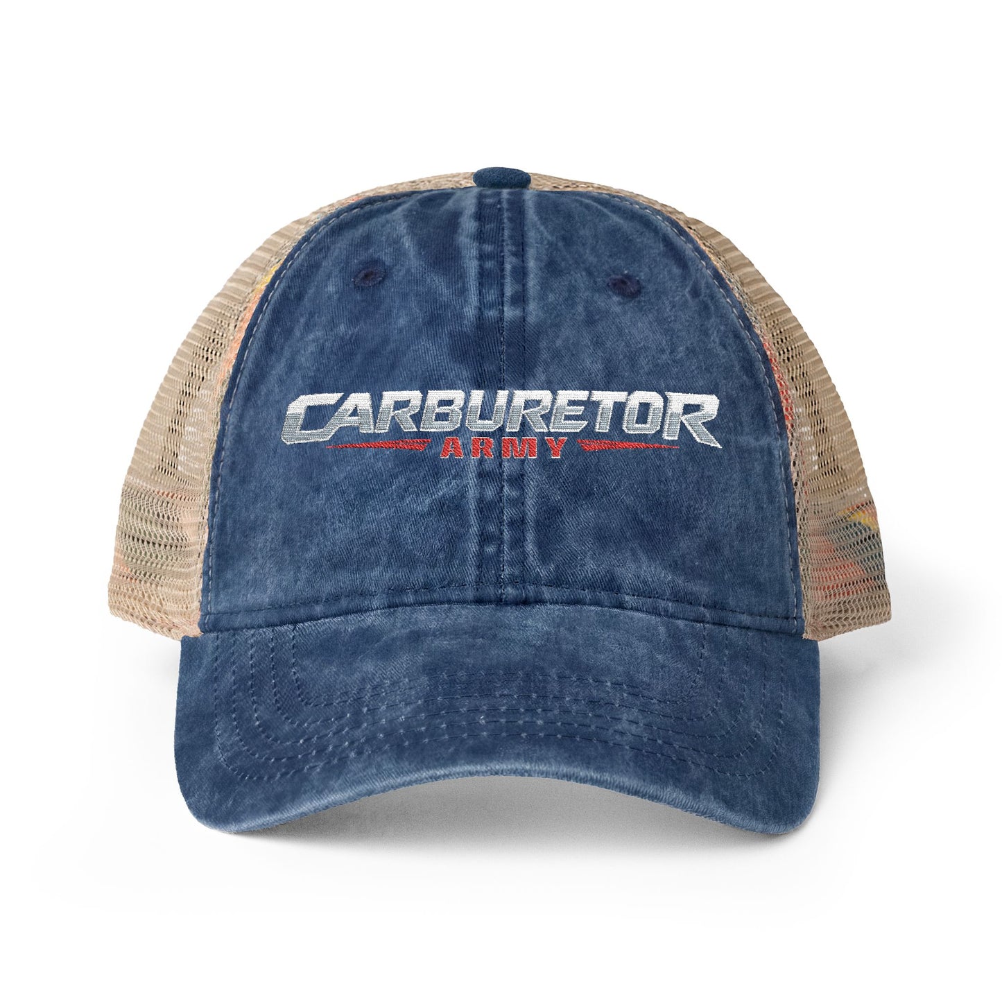 Women's Washed Mesh-Back Cap with pony tail hole