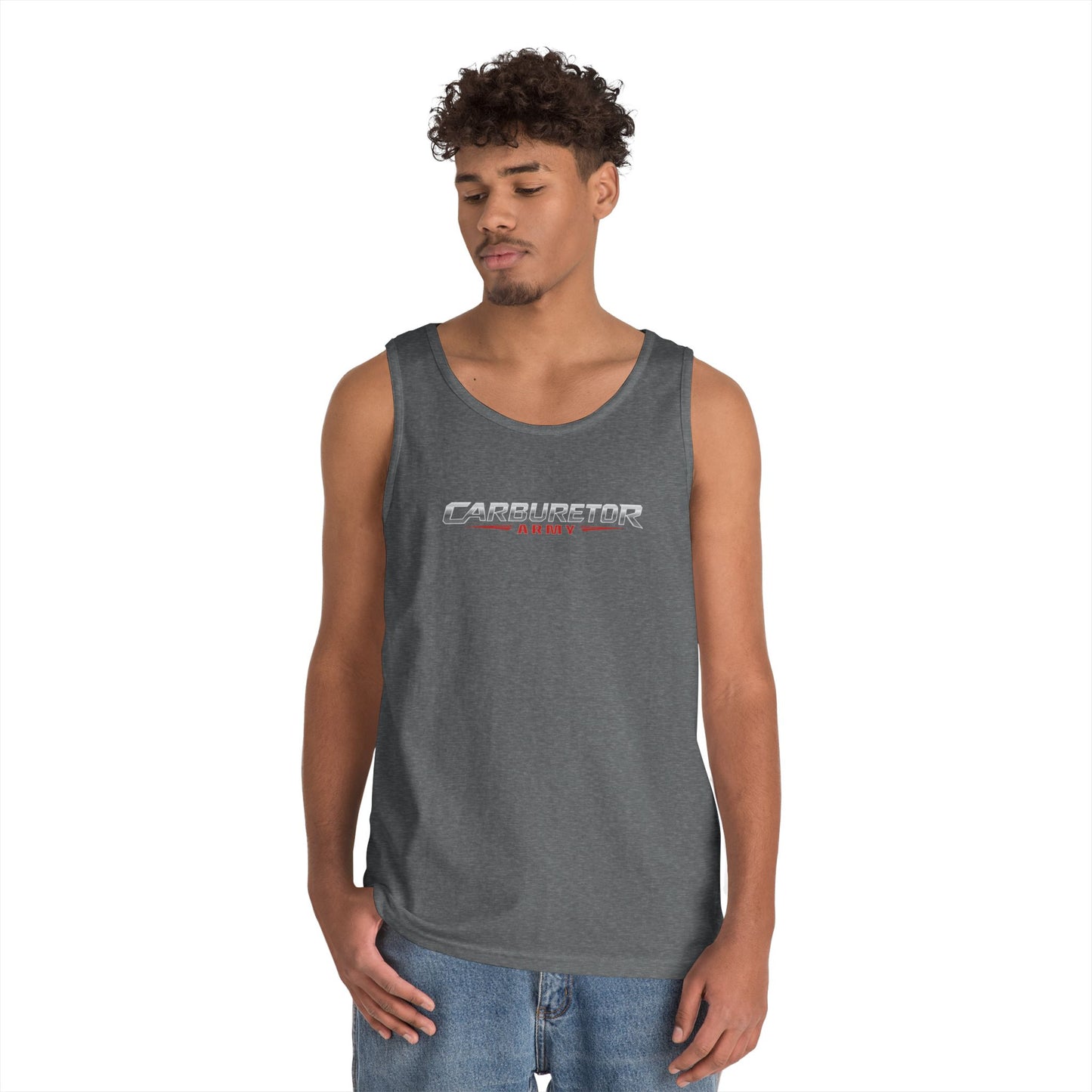 Carburetor Remix Tank Top — Minimalist Retro Racing Logo Tank