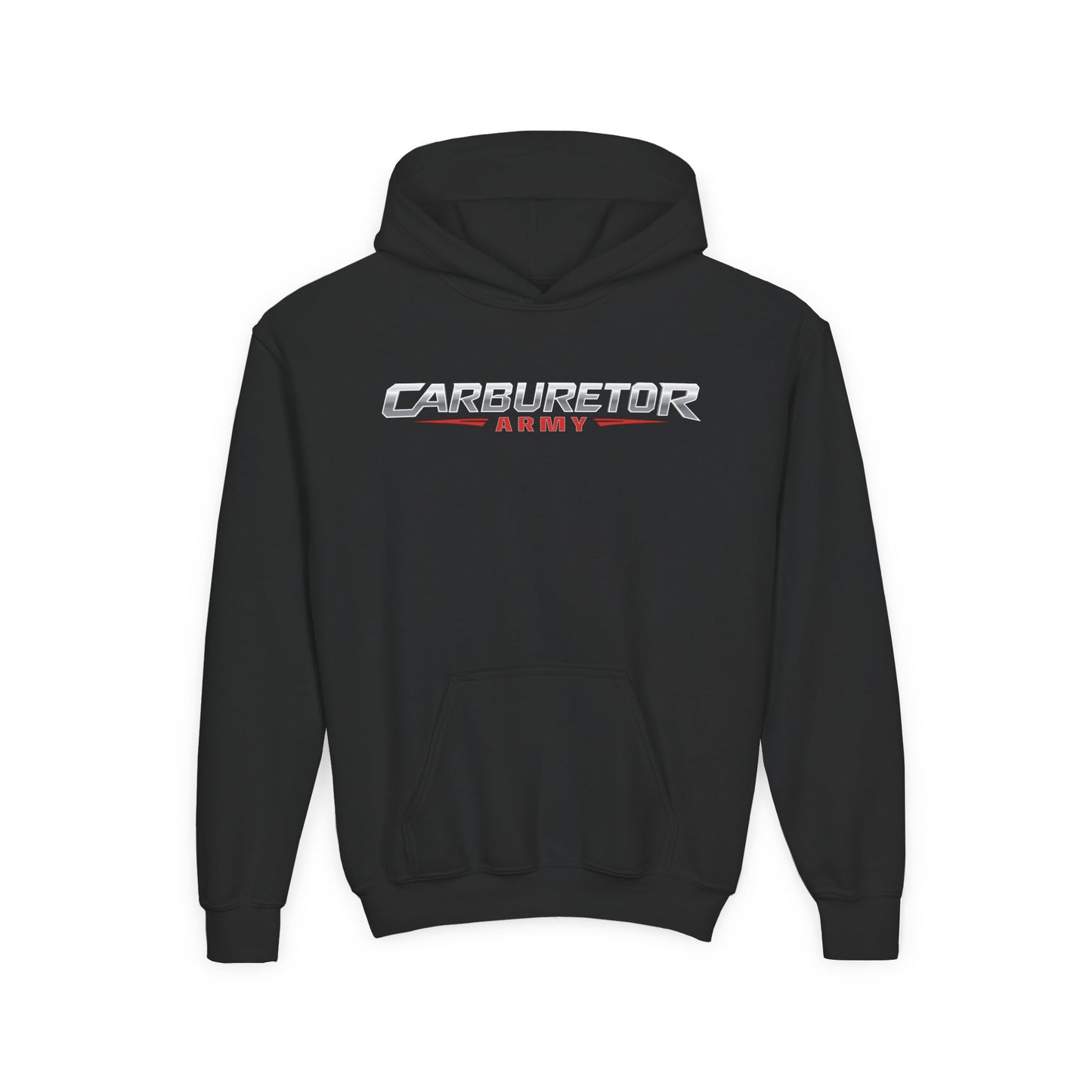 Youth Hoodie — "Carburetor Army" Logo Pullover