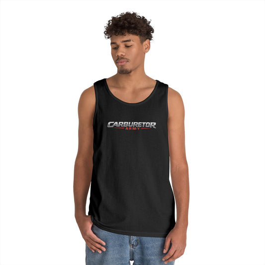 Carburetor Remix Tank Top — Minimalist Retro Racing Logo Tank