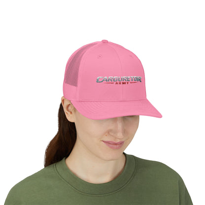 Survivor Embroidered Trucker Cap — Distressed Patriotic Snapback