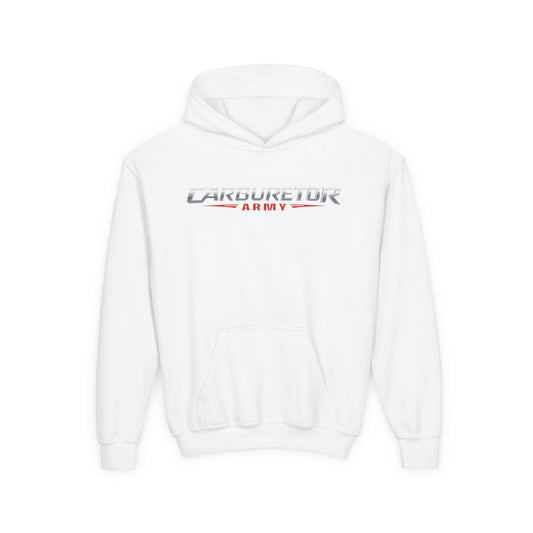Youth Hoodie — "Carburetor Army" Logo Pullover
