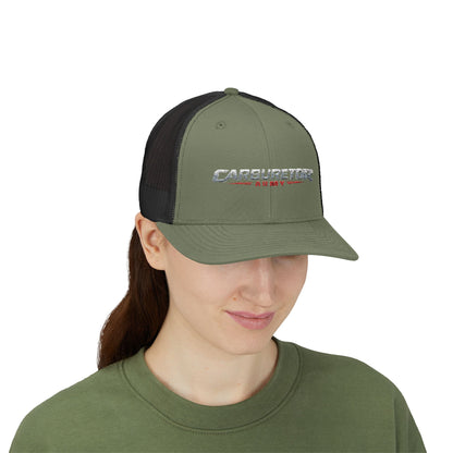 Survivor Embroidered Trucker Cap — Distressed Patriotic Snapback