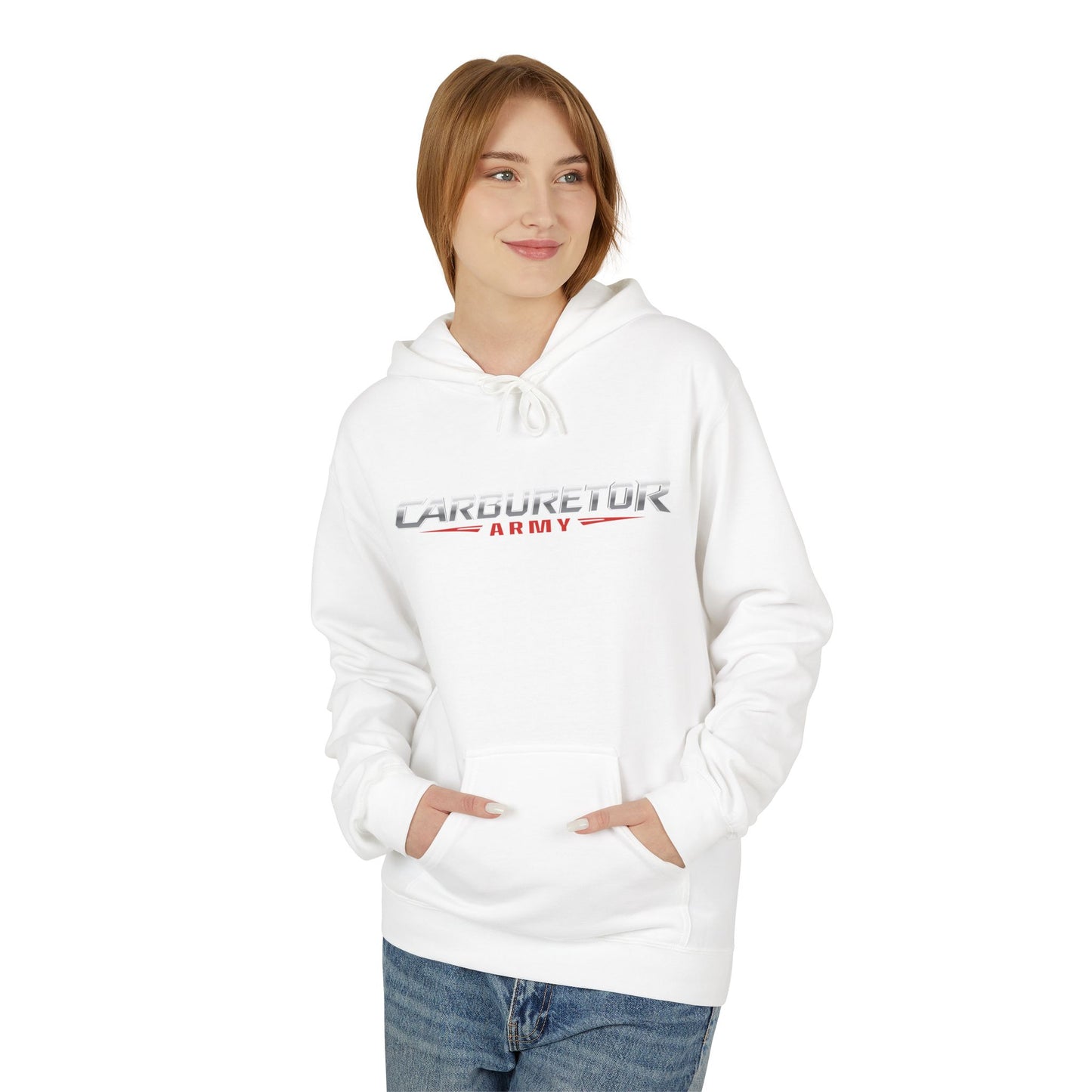 Hoodie - "Carburetor Army" Minimal Logo Pullover