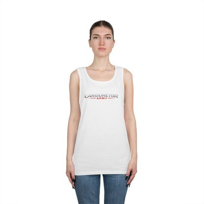 Carburetor Remix Tank Top — Minimalist Retro Racing Logo Tank