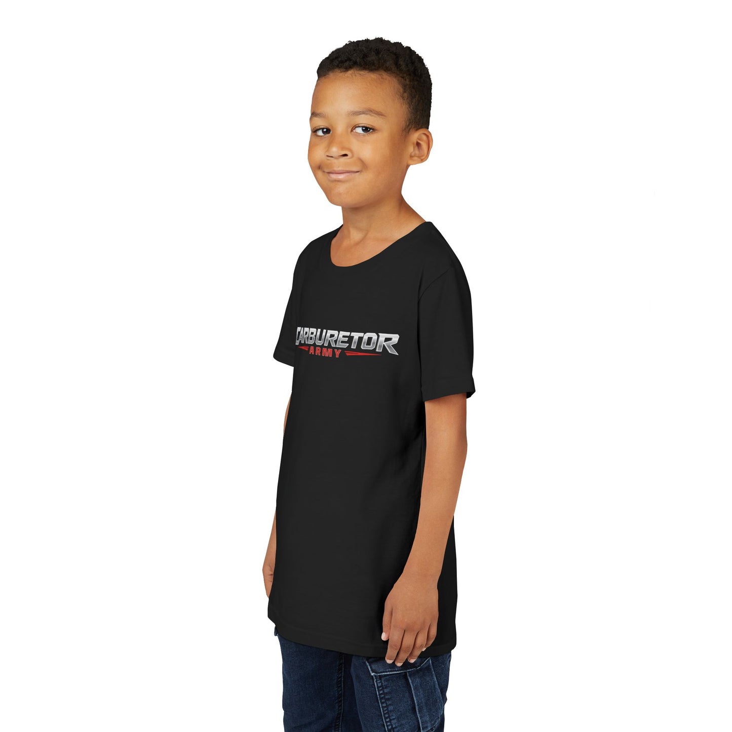 Youth Tee — "Carburetor Army" Racing Logo Shirt