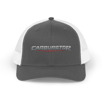 Survivor Embroidered Trucker Cap — Distressed Patriotic Snapback