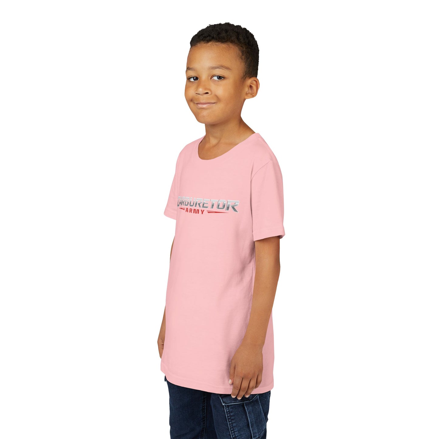 Youth Tee — "Carburetor Army" Racing Logo Shirt