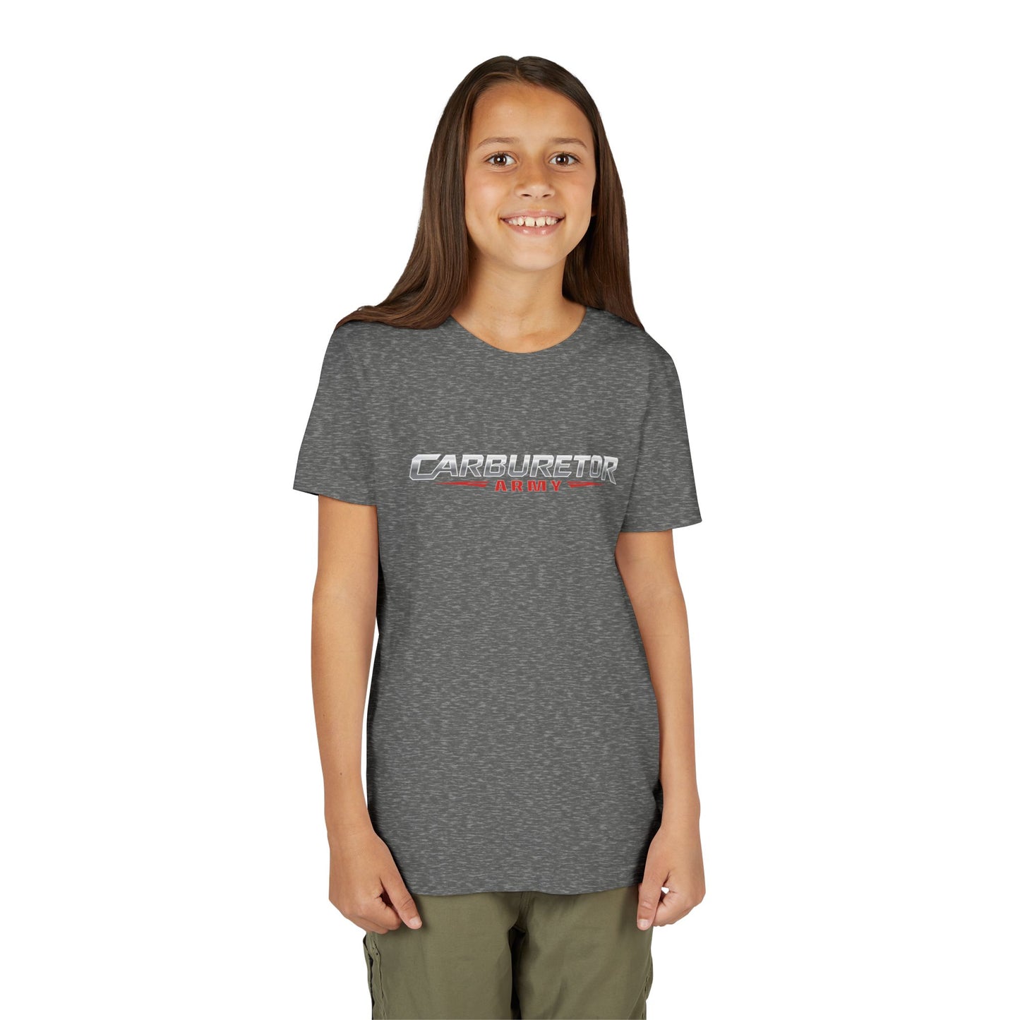 Youth Tee — "Carburetor Army" Racing Logo Shirt