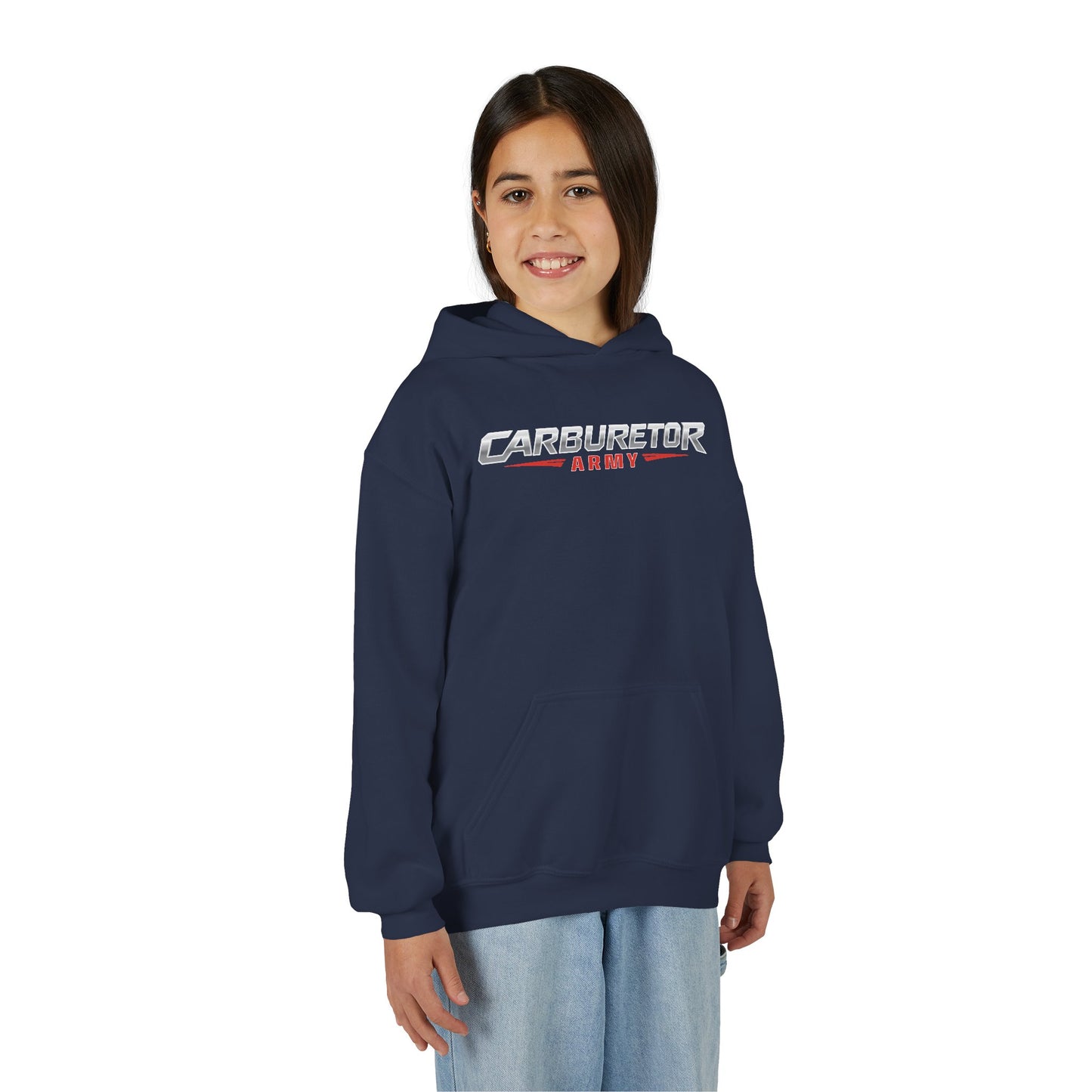 Youth Hoodie — "Carburetor Army" Logo Pullover