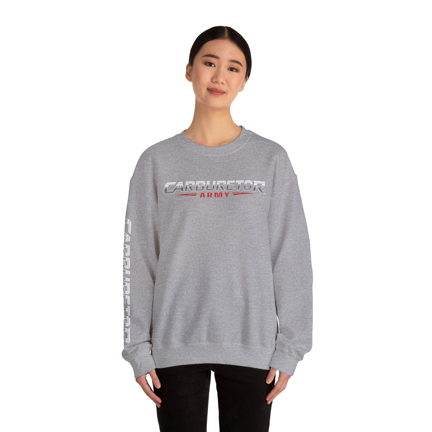 Crewneck Sweatshirt — “caburetor army”
