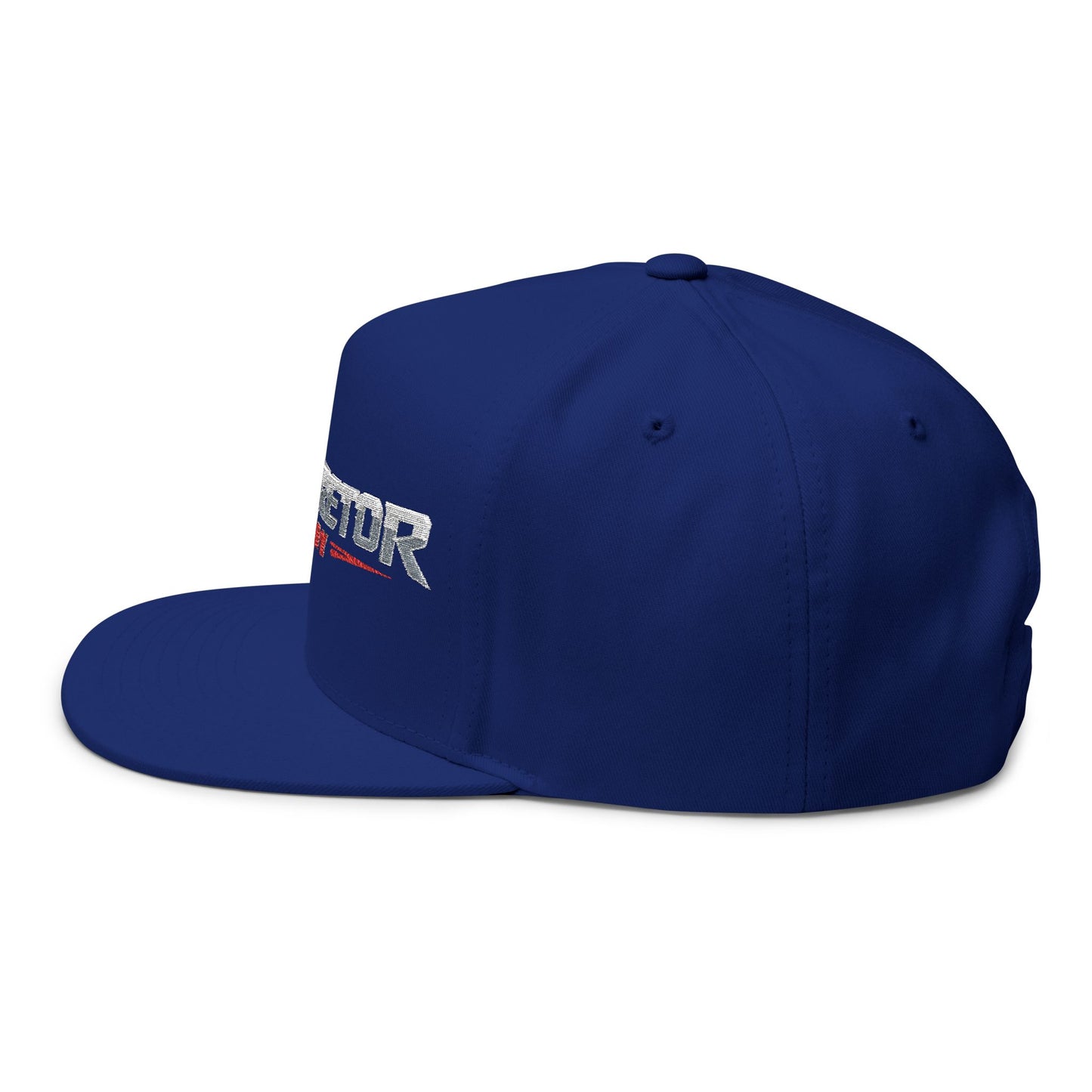 Flat Bill Cap — "Carburetor Army" Embroidered Snapback Hat