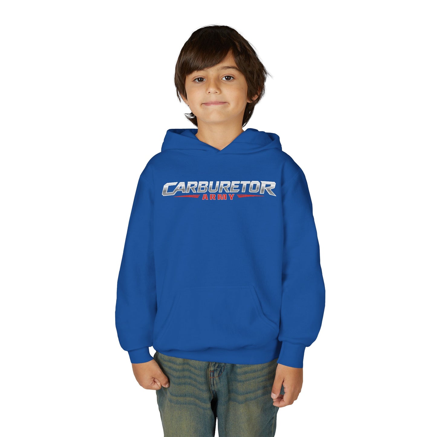 Youth Hoodie — "Carburetor Army" Logo Pullover