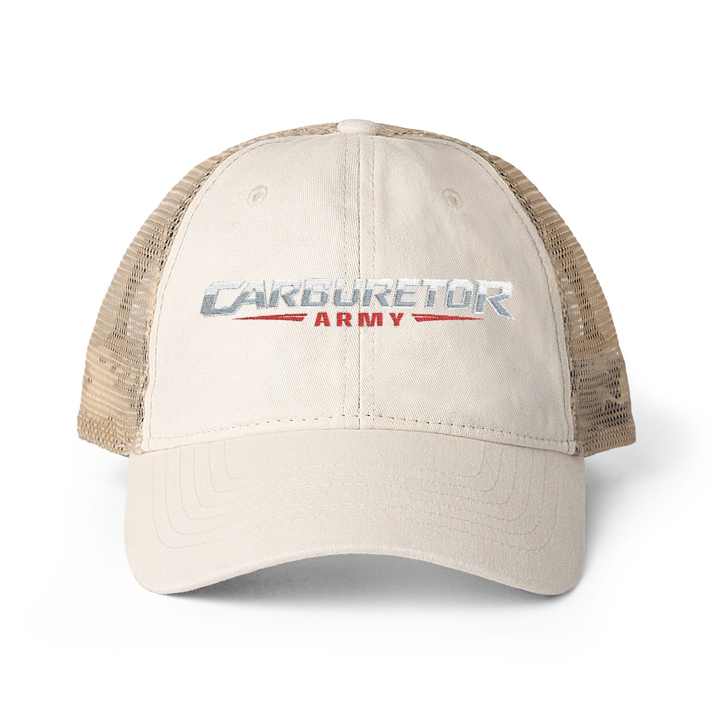 Women's Washed Mesh-Back Cap with pony tail hole