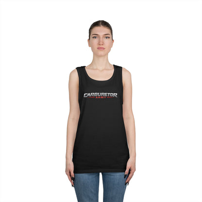 Carburetor Remix Tank Top — Minimalist Retro Racing Logo Tank