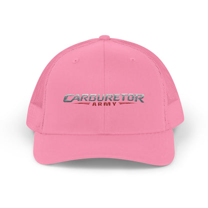 Survivor Embroidered Trucker Cap — Distressed Patriotic Snapback