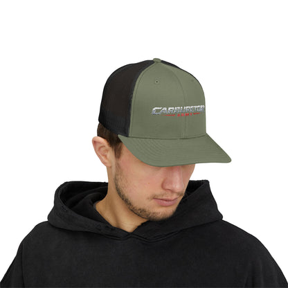Survivor Embroidered Trucker Cap — Distressed Patriotic Snapback