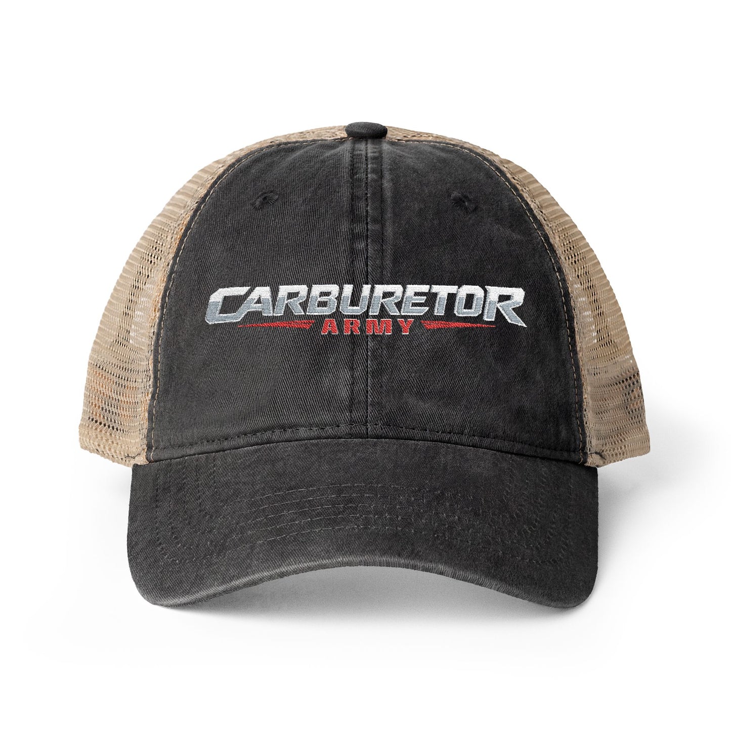 Women's Washed Mesh-Back Cap with pony tail hole