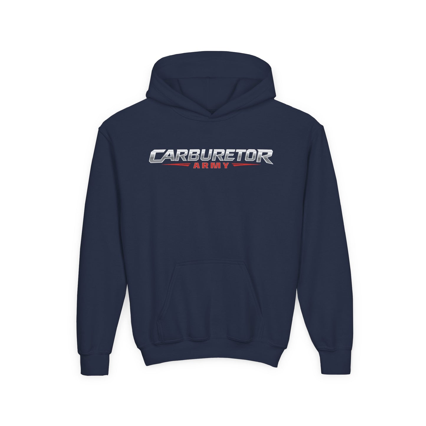 Youth Hoodie — "Carburetor Army" Logo Pullover