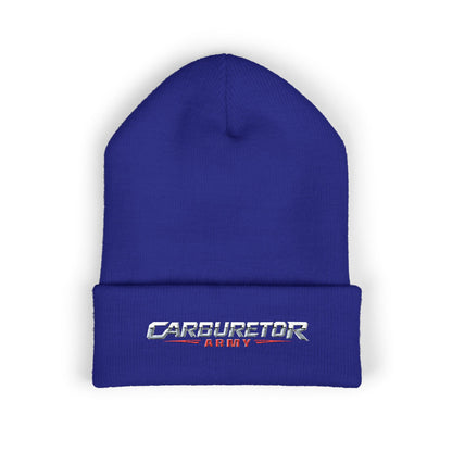 Cuffed Beanie — Carburetor Army Embroidered Logo Winter Hat