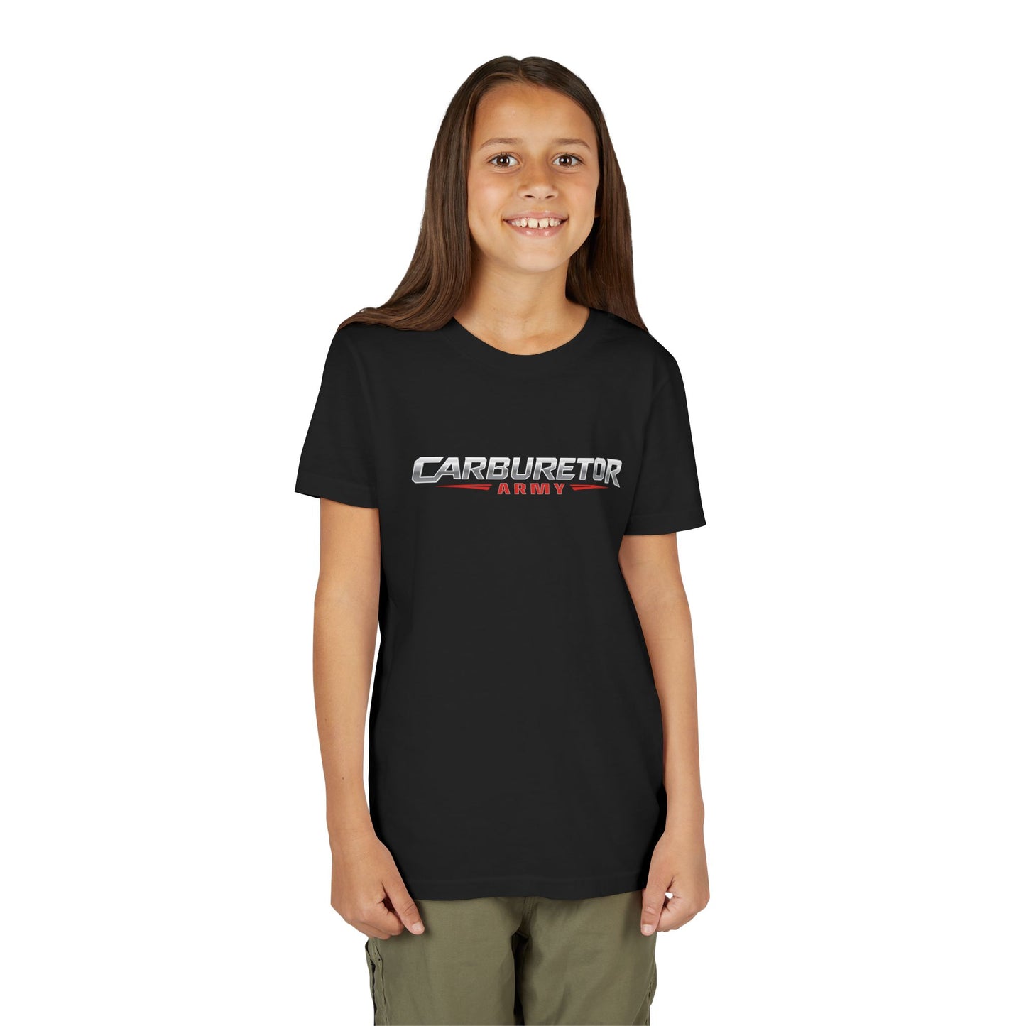 Youth Tee — "Carburetor Army" Racing Logo Shirt