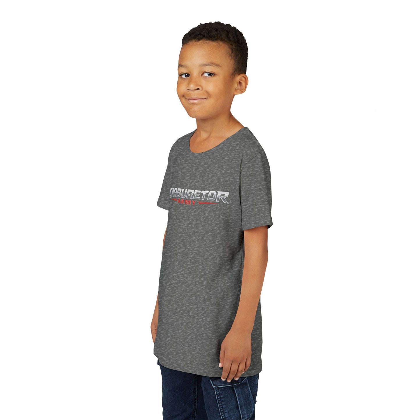 Youth Tee — "Carburetor Army" Racing Logo Shirt