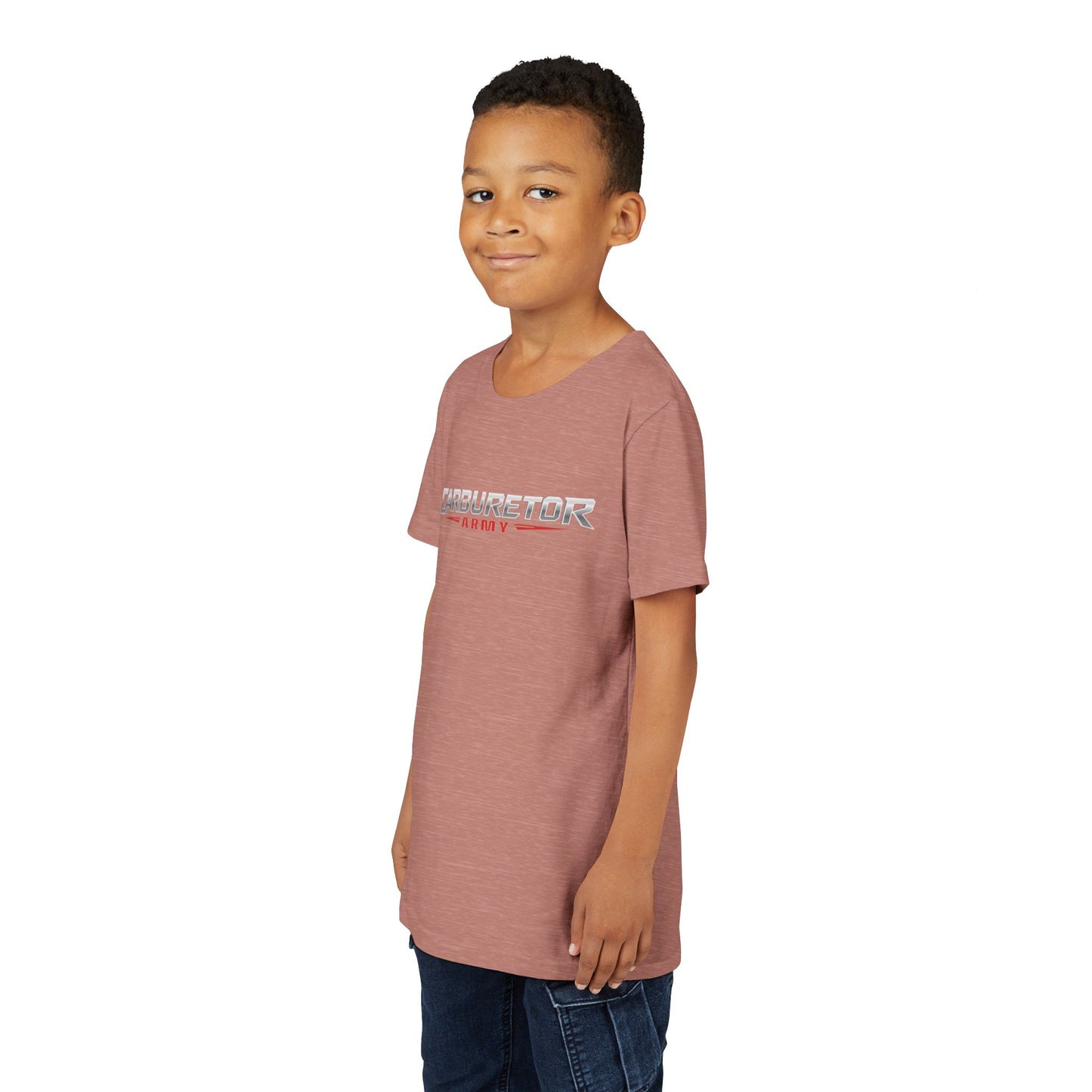 Youth Tee — "Carburetor Army" Racing Logo Shirt