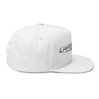 Flat Bill Cap — "Carburetor Army" Embroidered Snapback Hat