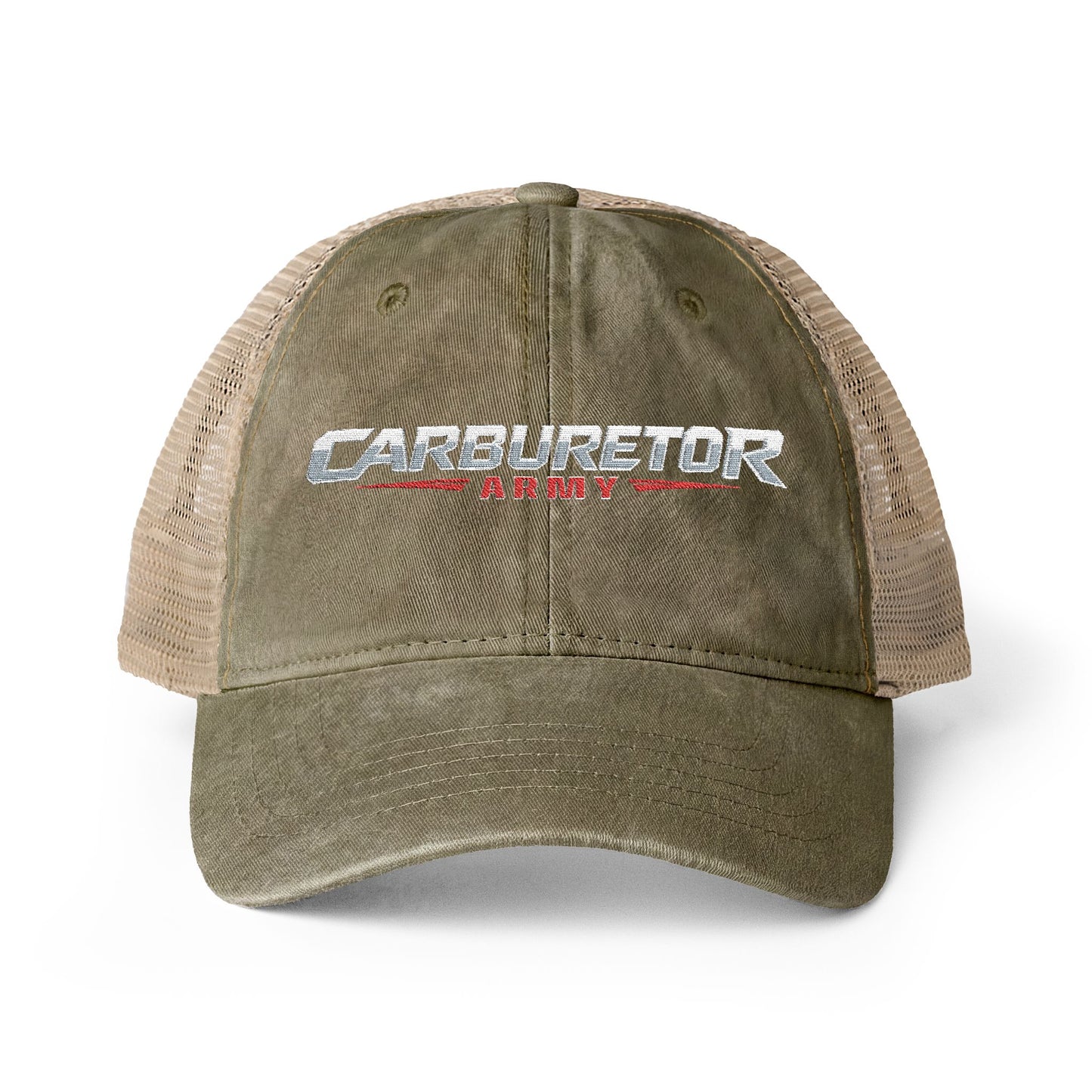 Women's Washed Mesh-Back Cap with pony tail hole