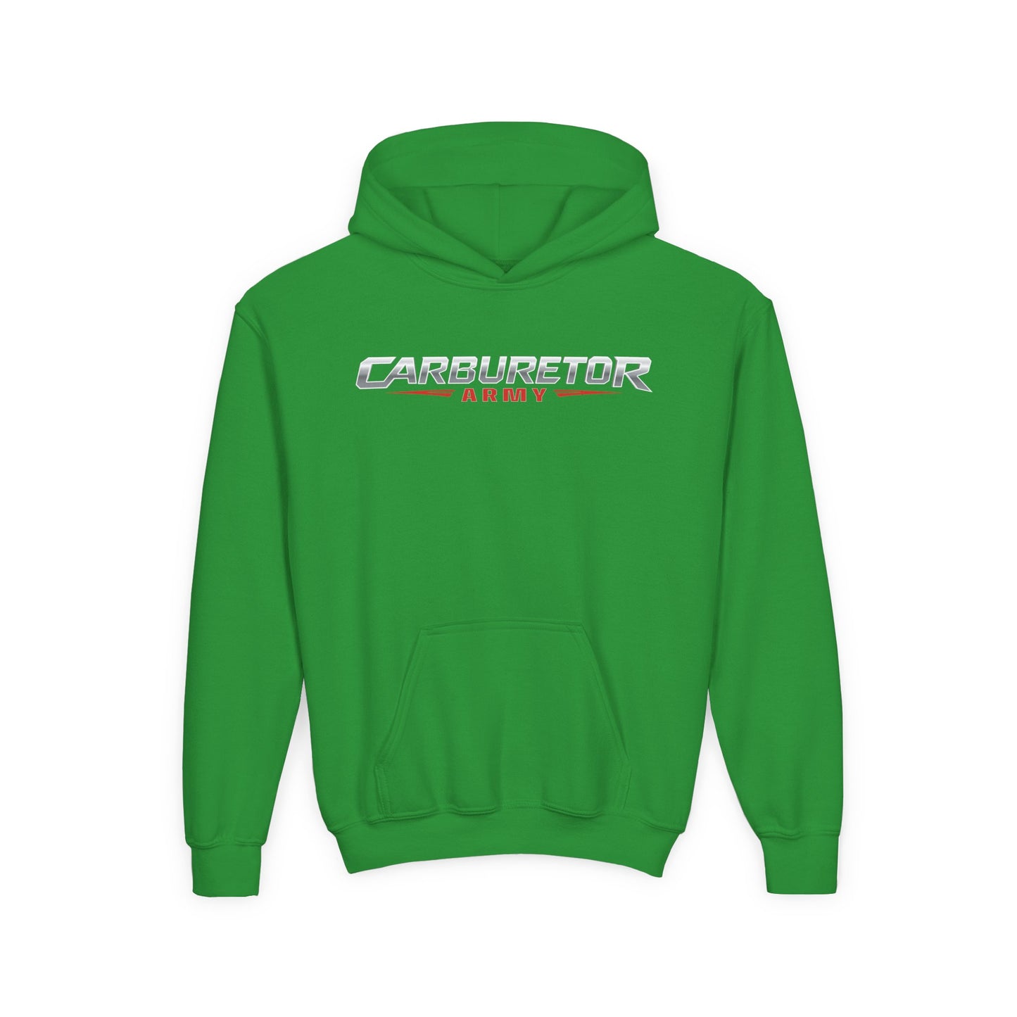 Youth Hoodie — "Carburetor Army" Logo Pullover