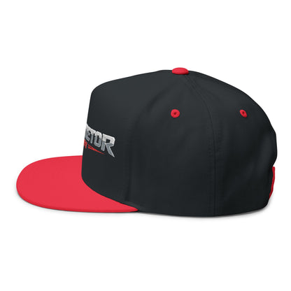 Flat Bill Cap — "Carburetor Army" Embroidered Snapback Hat